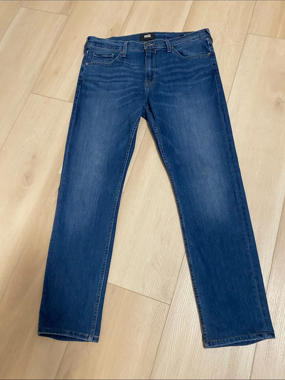 PAIGE Men's PAIGE LENNOX Straight Jeans in Dark Indigo Wash